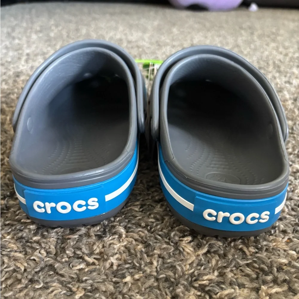 New Crocs Size M5/W7 Grey & Blue - Picture 5 of 5